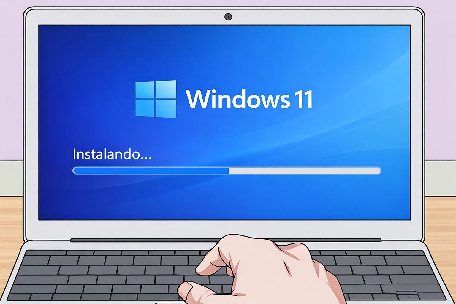 Instalação Windows 11 em processo